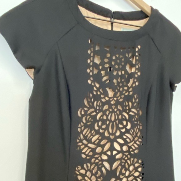 ANTHRO MAEVE‎ black and tan cocktail dress size 8 - Picture 6 of 10